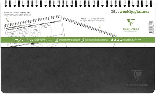 Taccuino spiralato Age Bag, My.Weekly Planner 29,7x17cm 60F pre-stamp.stacc.Nero