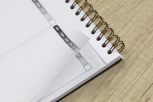 Taccuino spiralato Age Bag, My.Weekly Planner 29,7x17cm 60F pre-stamp.stacc.Nero - 4