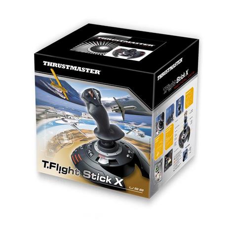 Thrustmaster T.Flight Stick X Nero, Rosso, Argento USB Joystick Analogico PC, Playstation 3 - 4