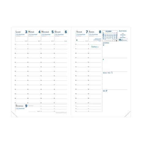 Agenda settimanale 2024, Quo Vadis, 13 mesi, Affari, con rubrica, italiano, Impala nero - 10 x 15 cm - 2