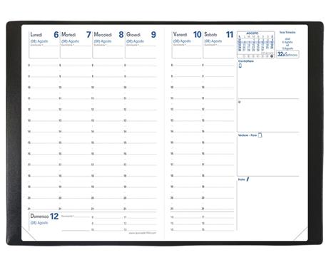 Agenda Quo Vadis Universitaire 2022-2023, 12 mesi, settimanale, Impala, Nero - 10x15 - 3