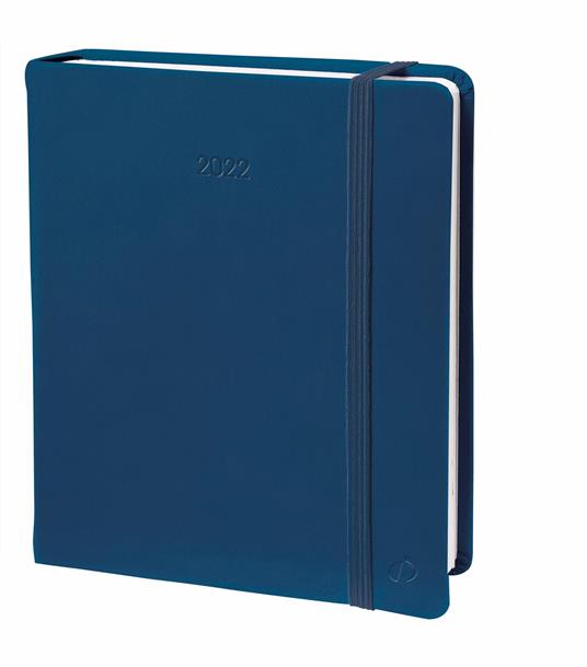 Agenda settimanale 2026, Quo Vadis, 13 mesi, Esecutivo PREST fas, multingue, Silk blu, con elastico - 16 x 16 cm