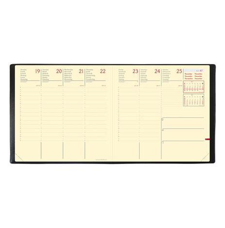Agenda settimanale 2026, Quo Vadis, 13 mesi, Esecutivo PREST fas, multingue, Silk blu, con elastico - 16 x 16 cm  - 3