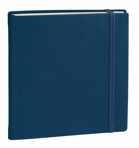 Agenda settimanale 2026, Quo Vadis, 13 mesi, Esecutivo PREST fas, multingue, Silk blu, con elastico - 16 x 16 cm  - 5