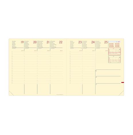 Agenda settimanale 2026, Quo Vadis, 13 mesi, Esecutivo PREST fas, multingue, Silk blu, con elastico - 16 x 16 cm  - 8