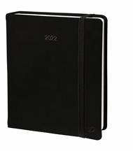 Agenda settimanale 2026, Quo Vadis, 13 mesi, Esecutivo PREST fas, multingue, Silk nero, con elastico - 16 x 16 cm 