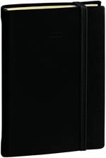 Agenda giornaliera 2025, Quo Vadis, 12 mesi, DAILY 21 PREST, multilingue, Silk nero, con elastico - 15 x 21 cm
