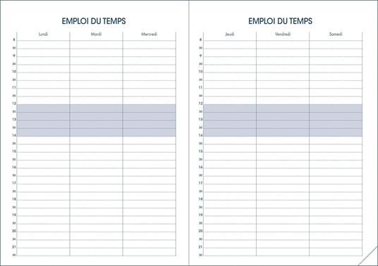 Agenda Quo Vadis EUROTEXTAGENDA 2025-2026, 12 Mesi, giornaliera, Galaxy Verde menta, multilingue, Aug/Jul - 12 x 17 cm - 3