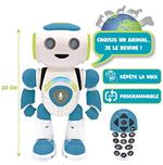 Lexibook Powerman Jr. Robot Intelligente Che Legge i pensieri Giocattolo per Bambini e Bambine, Gioco della Musica, Quiz Animals, programmabile STEM, Verde/Blu, ROB20FR