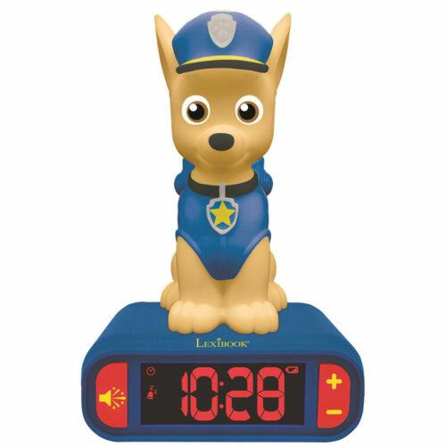 Sveglia digitale La Squadra dei Cuccioli per Bambini con Luce Notturna Snooze e Suoni, Orologio per Bambini, Chase Luminoso Paw Patrol Marshall Cane Colore Blu - RL800PA