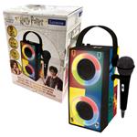 Lexibook Harry Potter Altoparlante Portatile Bluetooth con luce e Microfono effetti luce Karaoke Wireless USB SD Card batteria ricaricabile, Nero, BTP180HPZ
