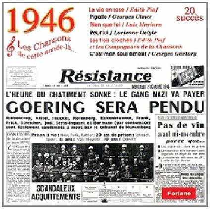 1946 Les Chansons De Cette Année là - CD Audio