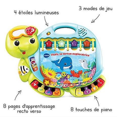 VTech Il mio Super Imagier des Découvertes, Libro interattivo per Bambini, Libro Musicale Tartaruga Versione FR - 3