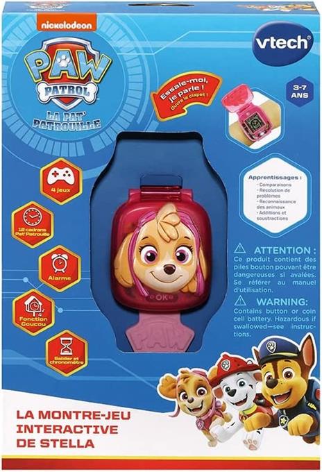 VTech Jouets Electroniques Educatifs PAT PATROUILLE - LA MONTRE-JEU INTERACTIVE DE STELLA (REFRESH 3D) - 4