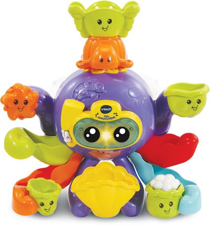 VTech Baby POLO, MON POULPE RIGOLO Animale per vasca Multicolore