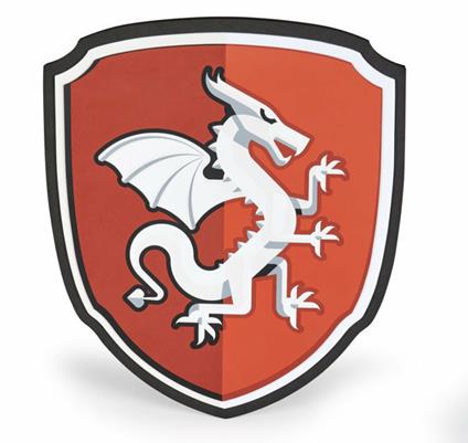 Cavaliere dragone con scudo