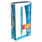 Penna con punta sintetica Paper Mate Flair Nylon azzurro. Confezione 12 pezzi