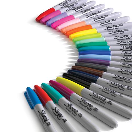SHARPIE Pennarelli Indelebili, Punta Fine, Colour Burst e Colori Originali Assortiti, Confezione da 24 - 2
