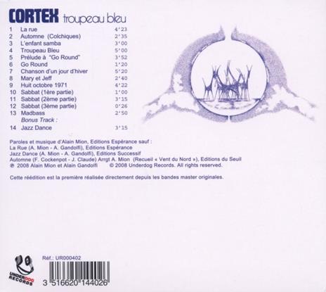 Troupeau Bleu - CD Audio di Cortex - 2