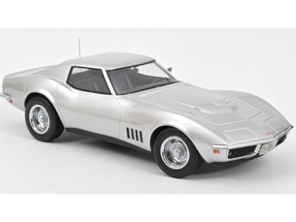 NOREV NV189032 CHEVROLET CORVETTE COUPE'' 1969 SILVER 1:18 Modellino