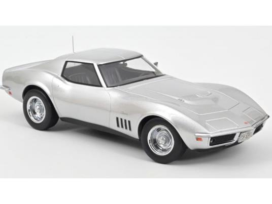 NOREV NV189032 CHEVROLET CORVETTE COUPE'' 1969 SILVER 1:18 Modellino