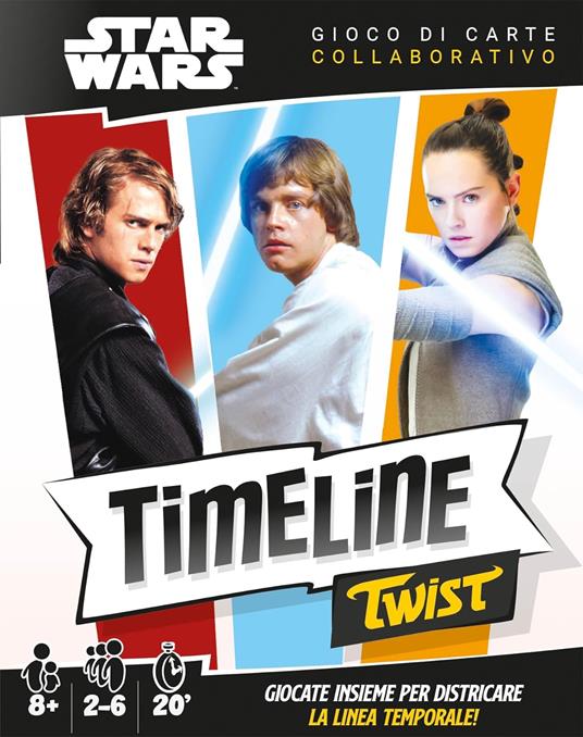 Asmodee, Timeline Twist: Star Wars, Gioco da Tavolo, 2-6 Giocatori, 8+ Anni, Edizione in Italiano - 2