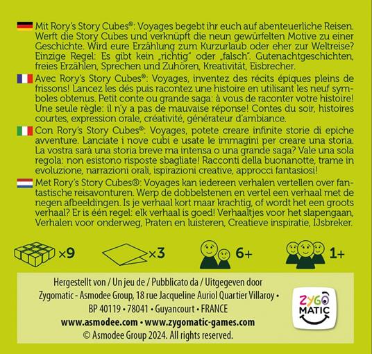 Rory's Story Cubes Voyage (verde). Gioco da tavolo - 4
