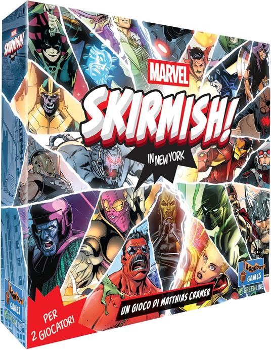 Asmodee Marvel Skirmish in New York; Gioco da Tavolo per 2 Giocatori, Età 10+ Anni. Edizione in Italiano