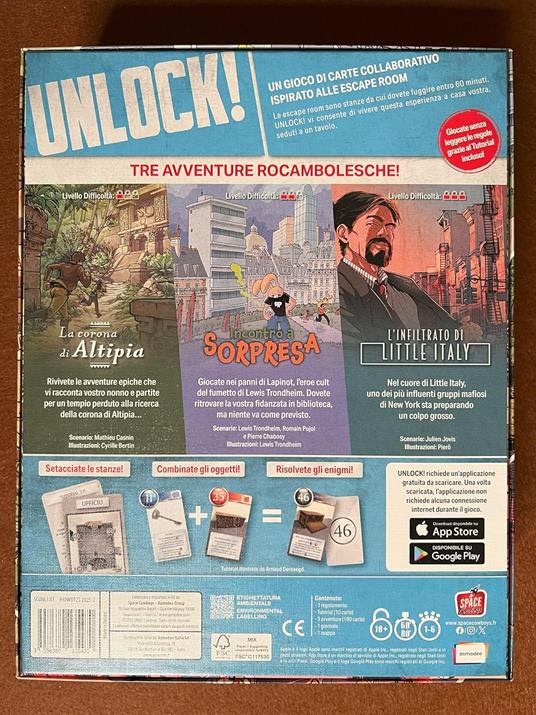 Asmodee Unlock! Risky Adventures, Gioco da Tavolo di Enigmi, 10+ Anni, 1-6 Giocatori, Edizione in Italiano - 2