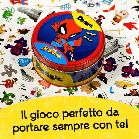 Asmodee – DOBBLE SPIDER-MAN – Gioco da Tavolo Rapido e Divertente per Famiglie, Bambini e Amici – Carte da Gioco da Viaggio - 4