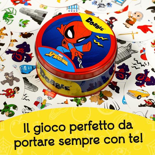 Asmodee – DOBBLE SPIDER-MAN – Gioco da Tavolo Rapido e Divertente per Famiglie, Bambini e Amici – Carte da Gioco da Viaggio - 4