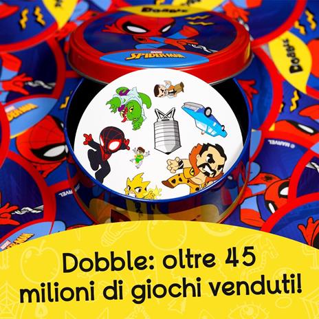 Asmodee – DOBBLE SPIDER-MAN – Gioco da Tavolo Rapido e Divertente per Famiglie, Bambini e Amici – Carte da Gioco da Viaggio - 5