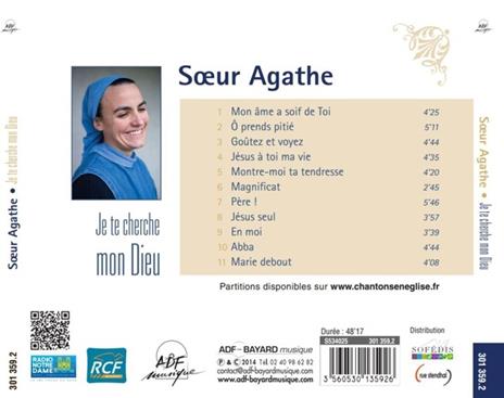 Soeur Agathe Dutrey - Je Te Cherche Mon Dieu - CD Audio - 2