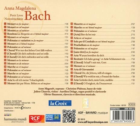 Petit Livre D'anna Magdal - CD Audio di Johann Sebastian Bach - 2