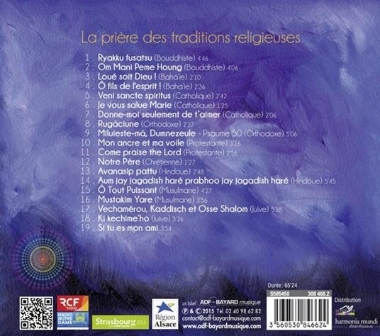 La Pri?Re Des Traditions Religieuse - CD Audio - 2