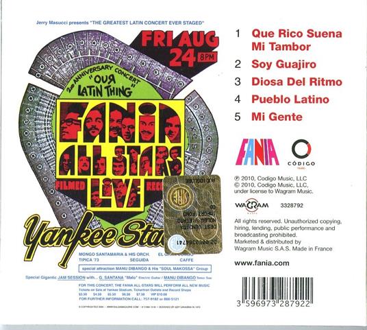 Live at Yankee Stadium vol.1 - CD Audio di Fania All Stars - 2