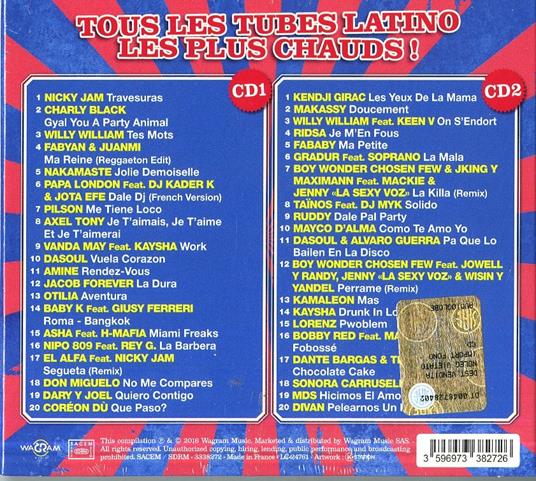 Latina Hits Summer 2016 - CD Audio - 2