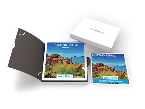 SMARTBOX - Riscopri l'Italia in treno - Trenitalia - Cofanetto regalo - 1 notte con colazione e 2 buoni sconto Trenitalia per 2 persone - 2