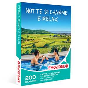 Idee regalo EMOZIONE3 - Notte di charme e relax - Cofanetto regalo - 1 notte con colazione e 1 momento relax per 2 persone Emozione3