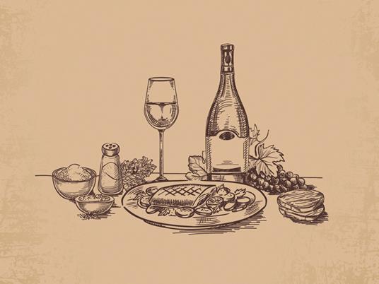 SMARTBOX - Sapori e vino in tavola - Cofanetto regalo - 1 cena con bottiglia o due calici di vino inclusi per 2 persone - 4