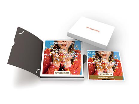 SMARTBOX - Congratulazioni - Cofanetto regalo - 1 soggiorno o 1 soggiorno con cena o trattamento benessere, o 1 cena o 1 pausa relax o 1 attività sportiva per 2 persone - 2