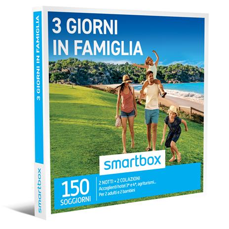 SMARTBOX - 3 giorni in famiglia - Cofanetto regalo - 2 notti con colazione per 2 adulti e 2 bambini