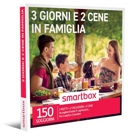 SMARTBOX - 3 giorni e 2 cene in famiglia - Cofanetto regalo - 2 notti con colazione e 2 cene per 2 adulti e 2 bambini