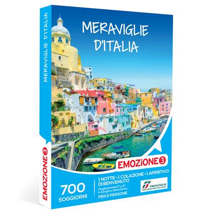 EMOZIONE3 - Meraviglie d'Italia - Cofanetto regalo - 1 notte con colazione e aperitivo di benvenuto per 2 persone