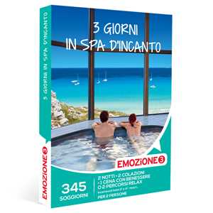 Idee regalo EMOZIONE3 - 3 giorni in spa d'incanto - Cofanetto regalo - 2 notti con colazione, cena e benessere o 2 notti con colazione e Emozione3