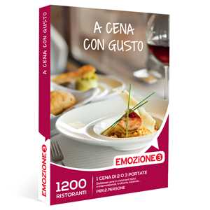 Idee regalo EMOZIONE3 - A cena con gusto - Cofanetto regalo - 1 invitante cena per 2 persone Emozione3