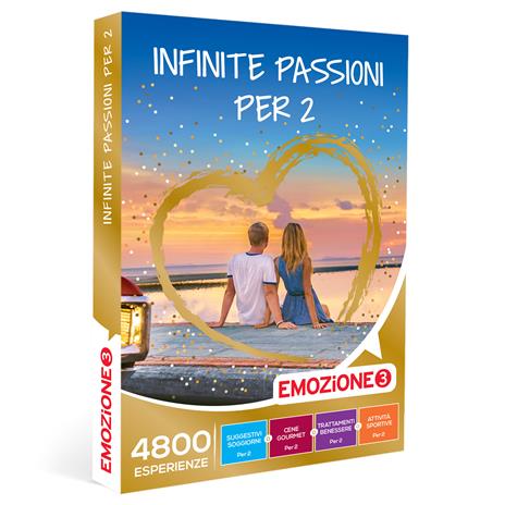 EMOZIONE3 - Infinite passioni per 2 - Cofanetto regalo - 1 attività a scelta tra soggiorni, cene, esperienze benessere