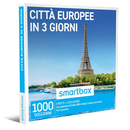 SMARTBOX - Città europee in 3 giorni - Cofanetto regalo - 2 notti con prima colazione per 2 persone