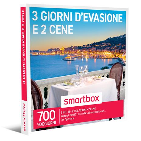 SMARTBOX - 3 giorni d'evasione e 2 cene - Cofanetto regalo - 2 notti con colazione e 2 cene per 2 persone