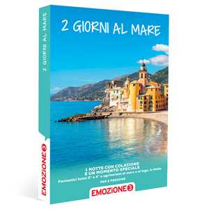 Idee regalo EMOZIONE3 2 giorni al mare Cofanetto regalo 1 notte con colazione e 1 momento speciale al mare o al lago per 2 persone Emozione3